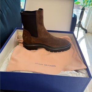 Stuart Weitzman women’s Brown Suede Chukka Lug Boot